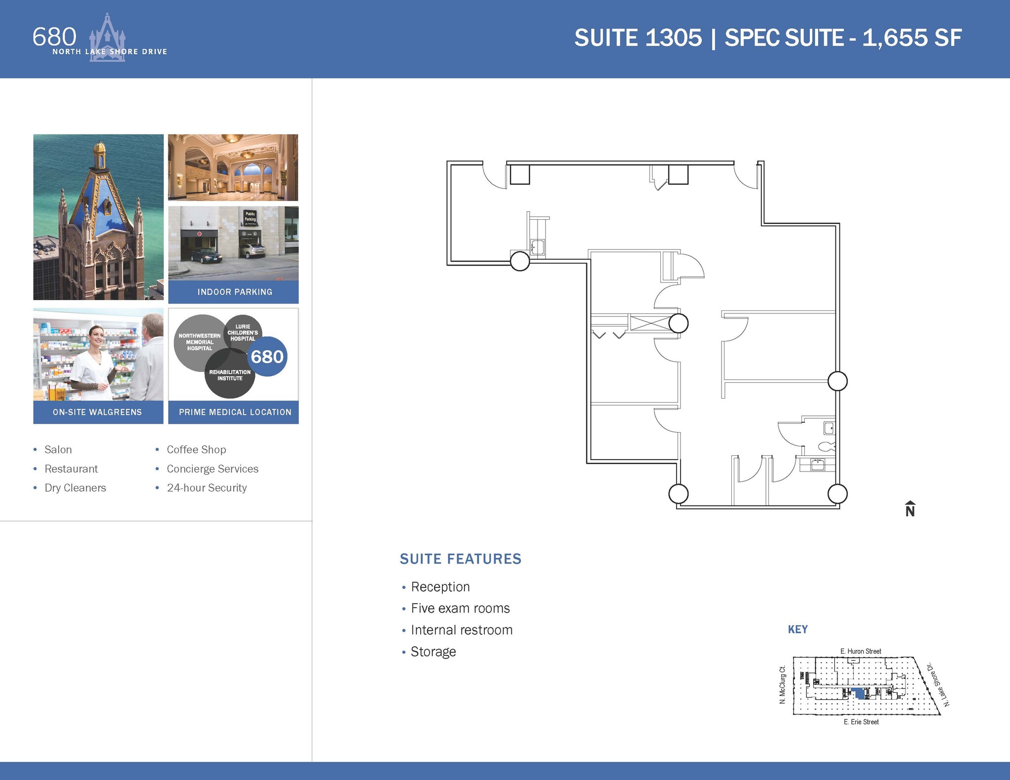 680 N Lake Shore Dr, Chicago, IL à louer Plan d  tage- Image 1 de 1