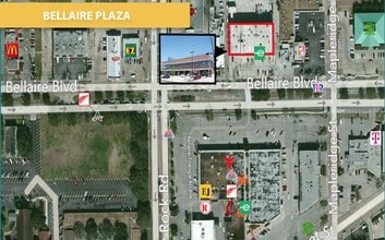 5410 Bellaire Blvd, Bellaire, TX - AERIAL  map view