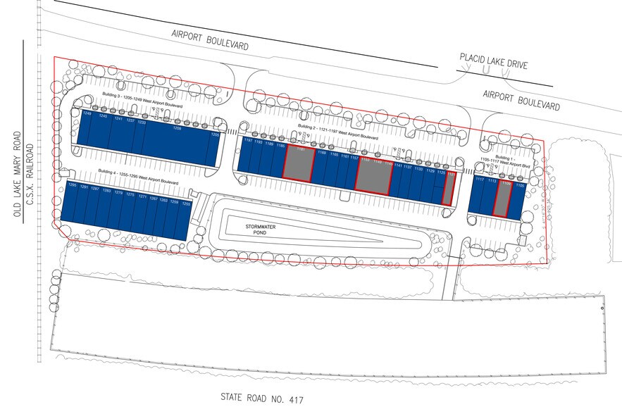 1121-1197 W Airport Blvd, Sanford, FL à louer - Plan de site - Image 2 de 7