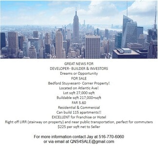 Plus de détails pour 1289-1293 Atlantic Ave, Brooklyn, NY - Terrain à louer