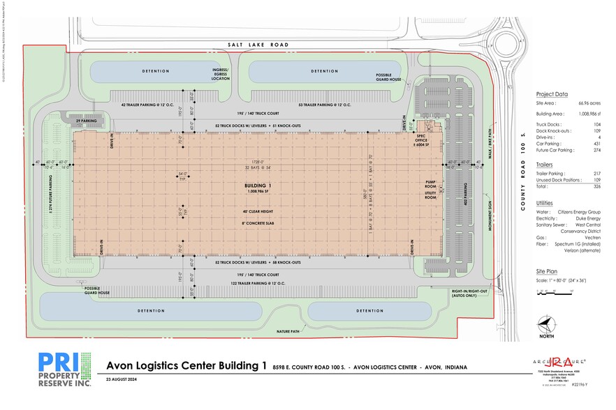 8598 E CR 100 S, Avon, IN for lease - Site Plan - Image 2 of 3