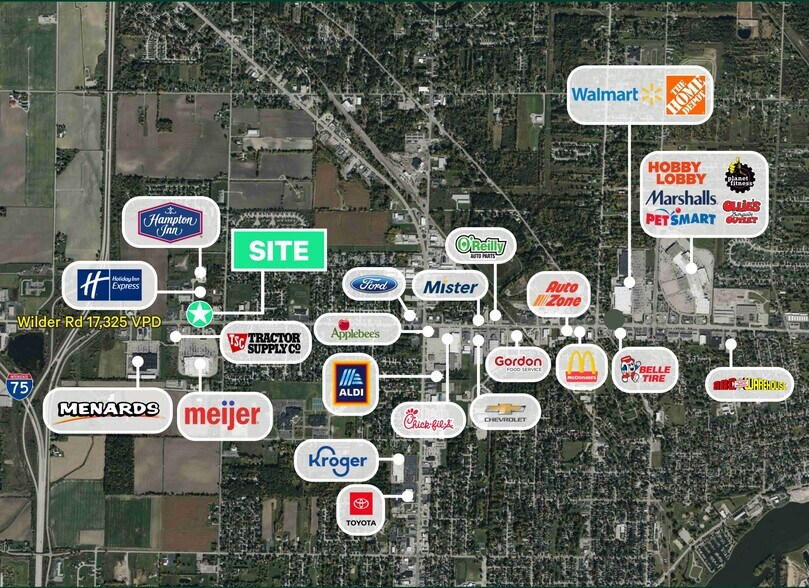 2963 E Wilder Rd, Bay City, MI à louer - Plan de site - Image 3 de 4