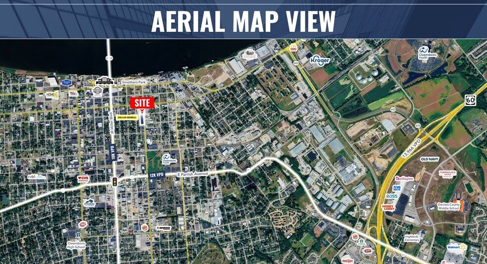 512 Triplett St, Owensboro, KY for sale - Aerial - Image 3 of 4