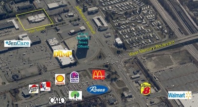 630 79th St, Newport News, VA - Aerial map view