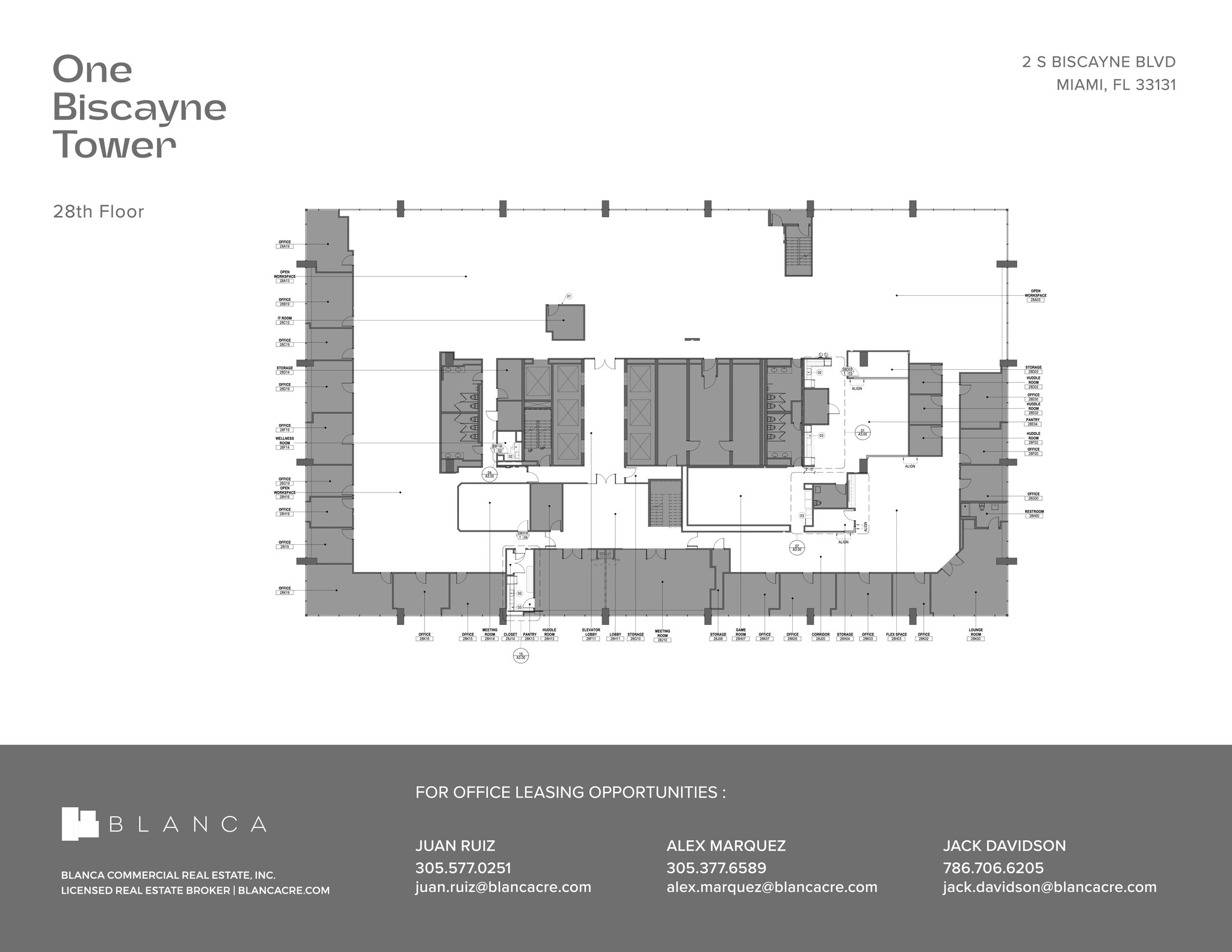 2 S biscayne Blvd, Miami, FL à louer Plan de site- Image 1 de 1