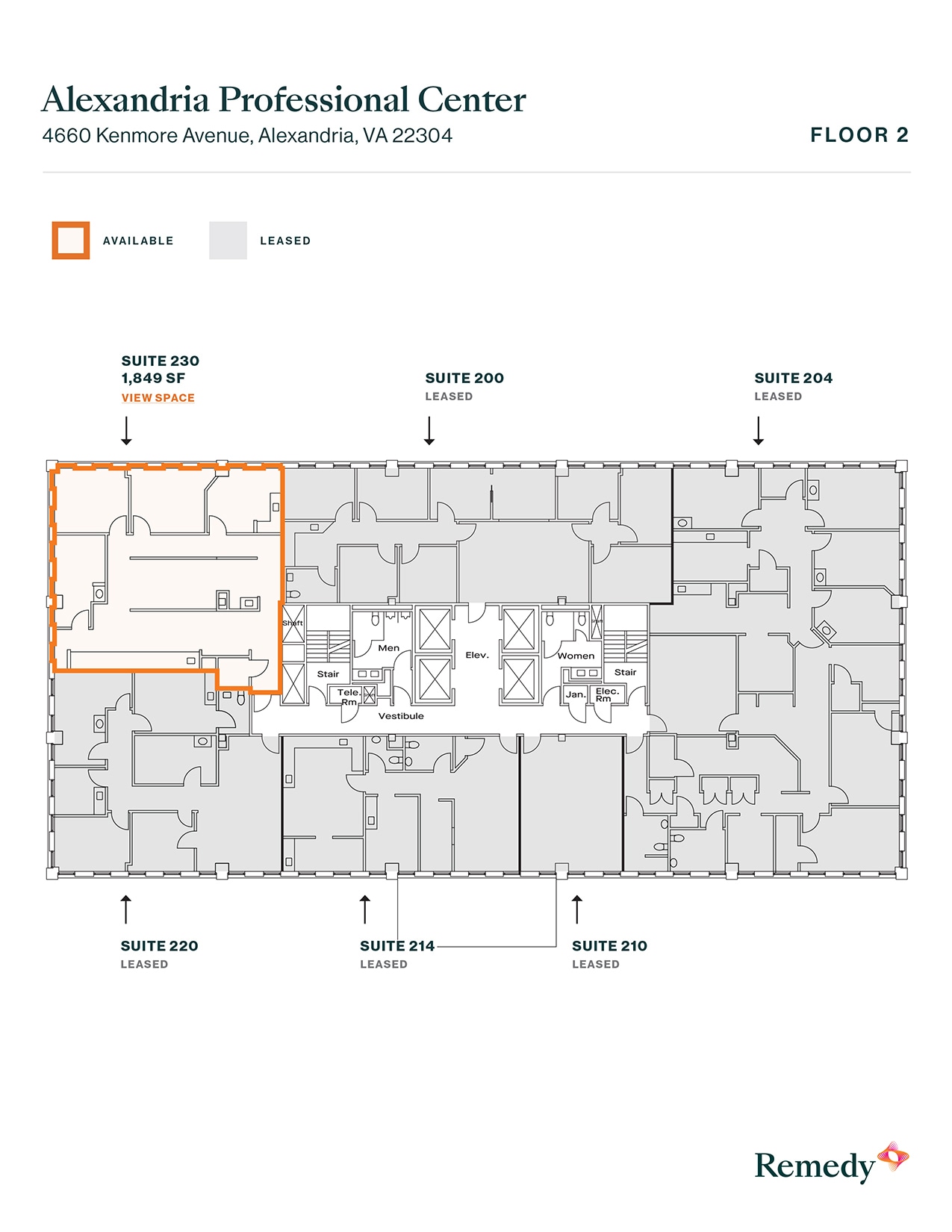 4660 Kenmore Ave, Alexandria, VA à louer Plan d’étage- Image 1 de 1