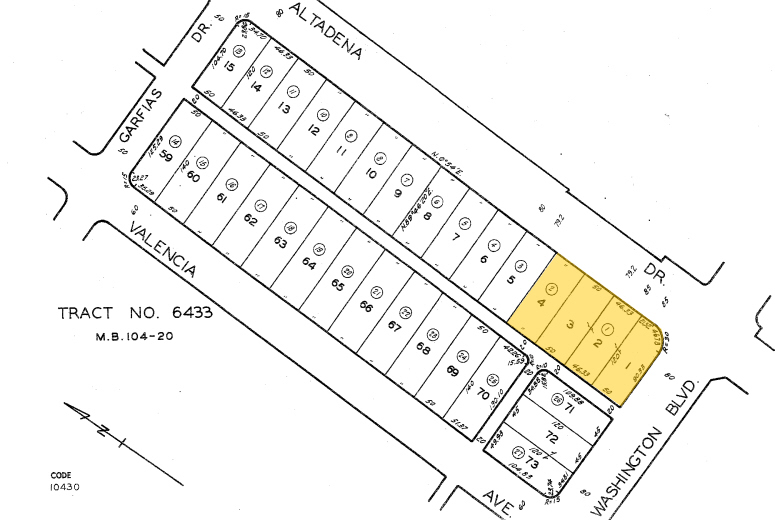 2505-2523 E Washington Blvd, Pasadena, CA for sale - Plat Map - Image 1 of 1