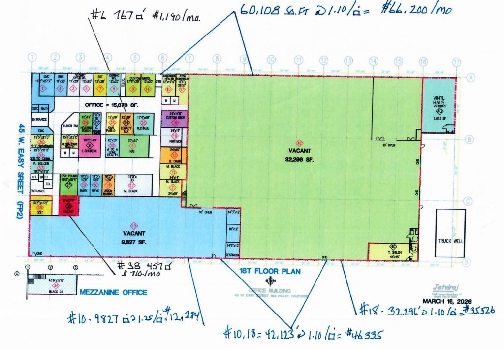 45 W Easy St, Simi Valley, CA for lease Floor Plan- Image 1 of 2
