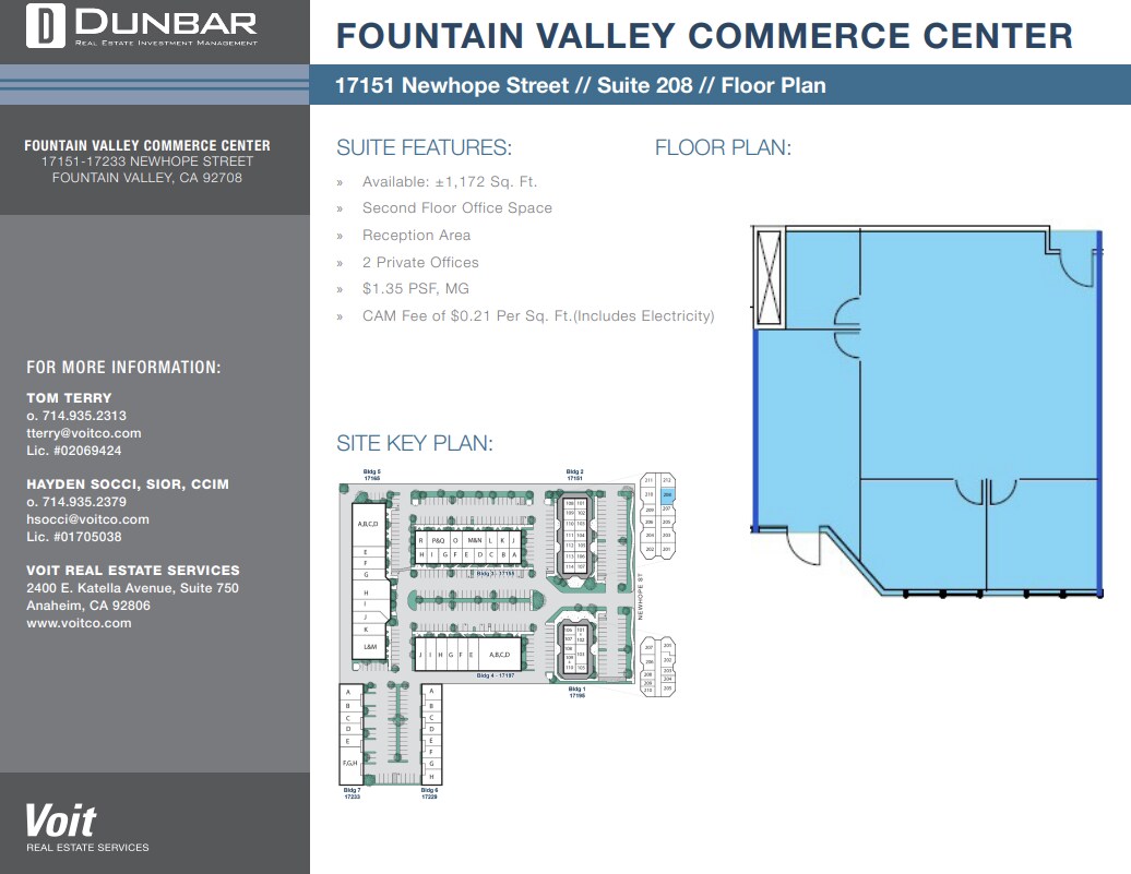 17151 Newhope St, Fountain Valley, CA for lease Floor Plan- Image 1 of 5