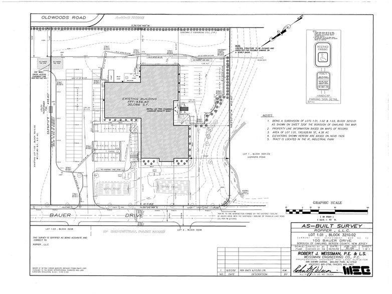 100 Bauer Dr, Oakland, NJ à vendre - Plan de site - Image 1 de 1