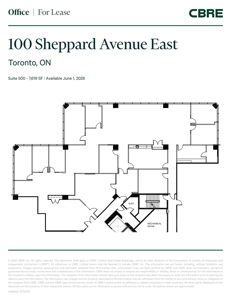 100 Sheppard Ave E, Toronto, ON for lease Floor Plan- Image 1 of 1