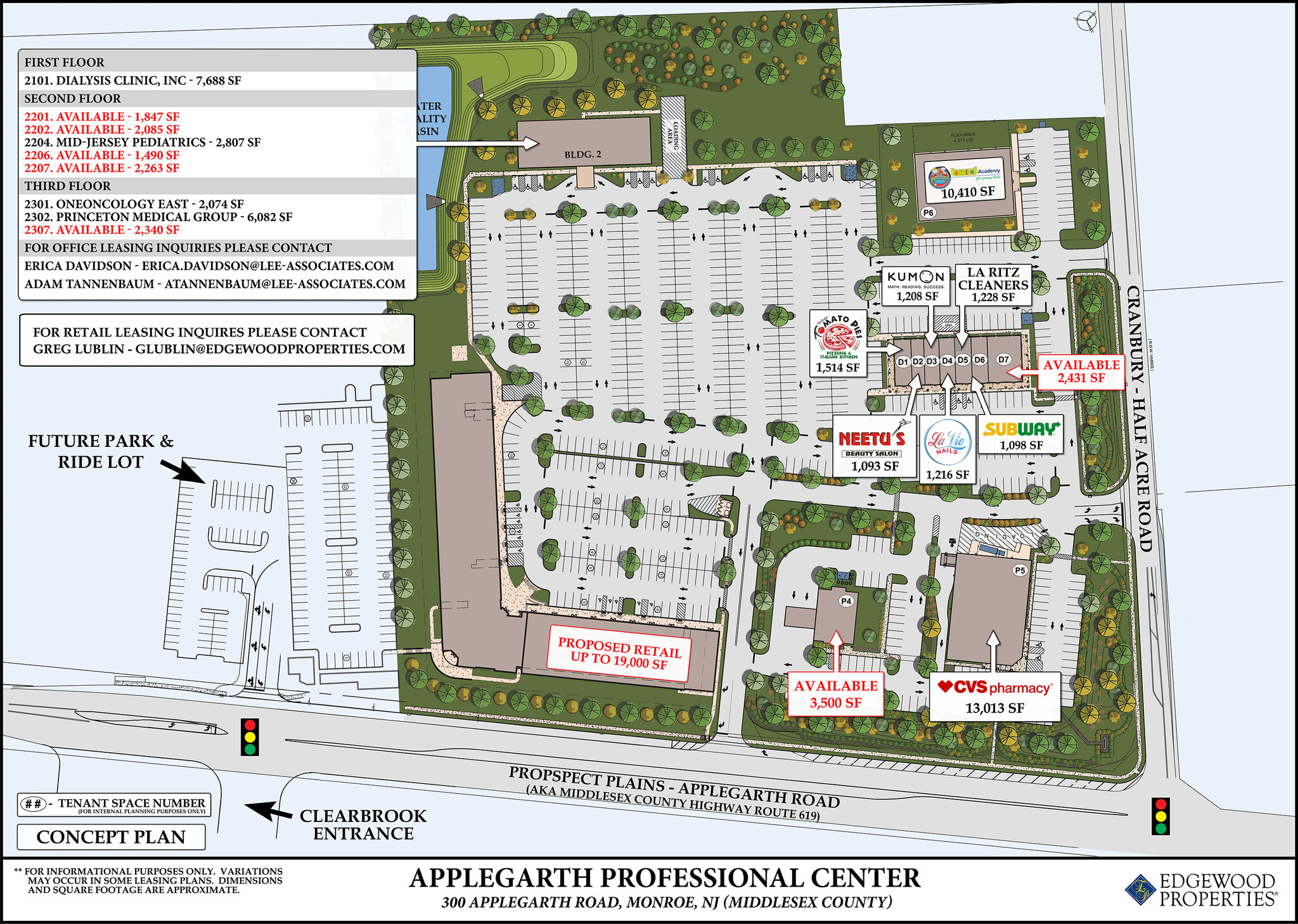 Cranbury Half Acre Rd, Jamesburg, NJ for lease Site Plan- Image 1 of 1
