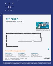 525 B St, San Diego, CA à louer Plan d  tage- Image 1 de 2