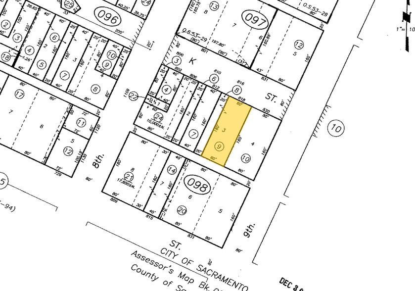 818 K St, Sacramento, CA à vendre - Plan cadastral - Image 1 de 1