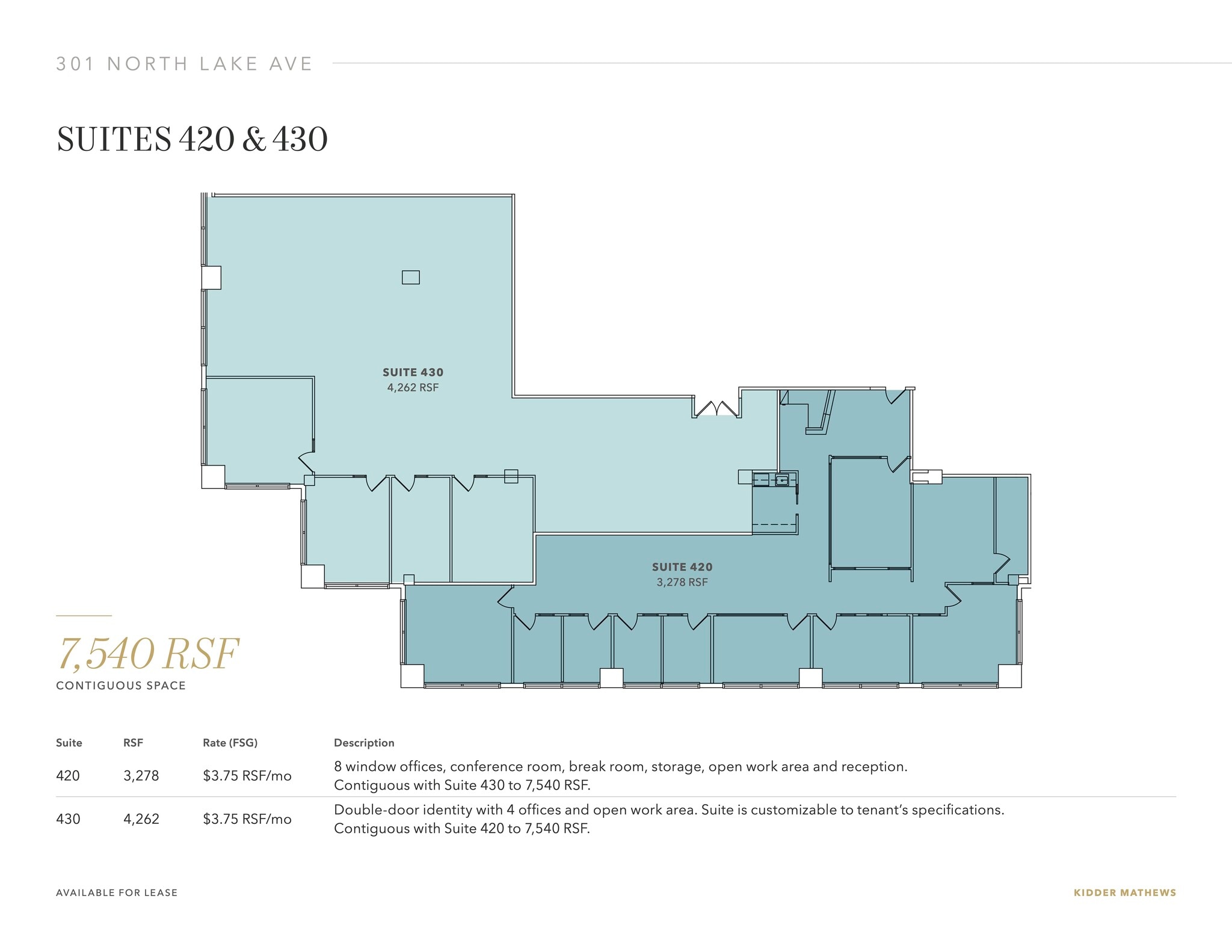301 N Lake Ave, Pasadena, CA for lease Floor Plan- Image 1 of 1