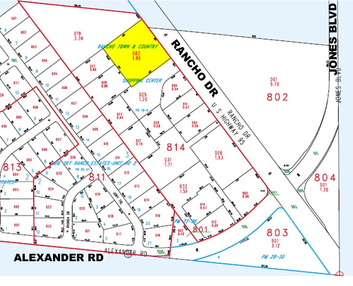 4141 N Rancho Dr, Las Vegas, NV for lease - Plat Map - Image 3 of 4