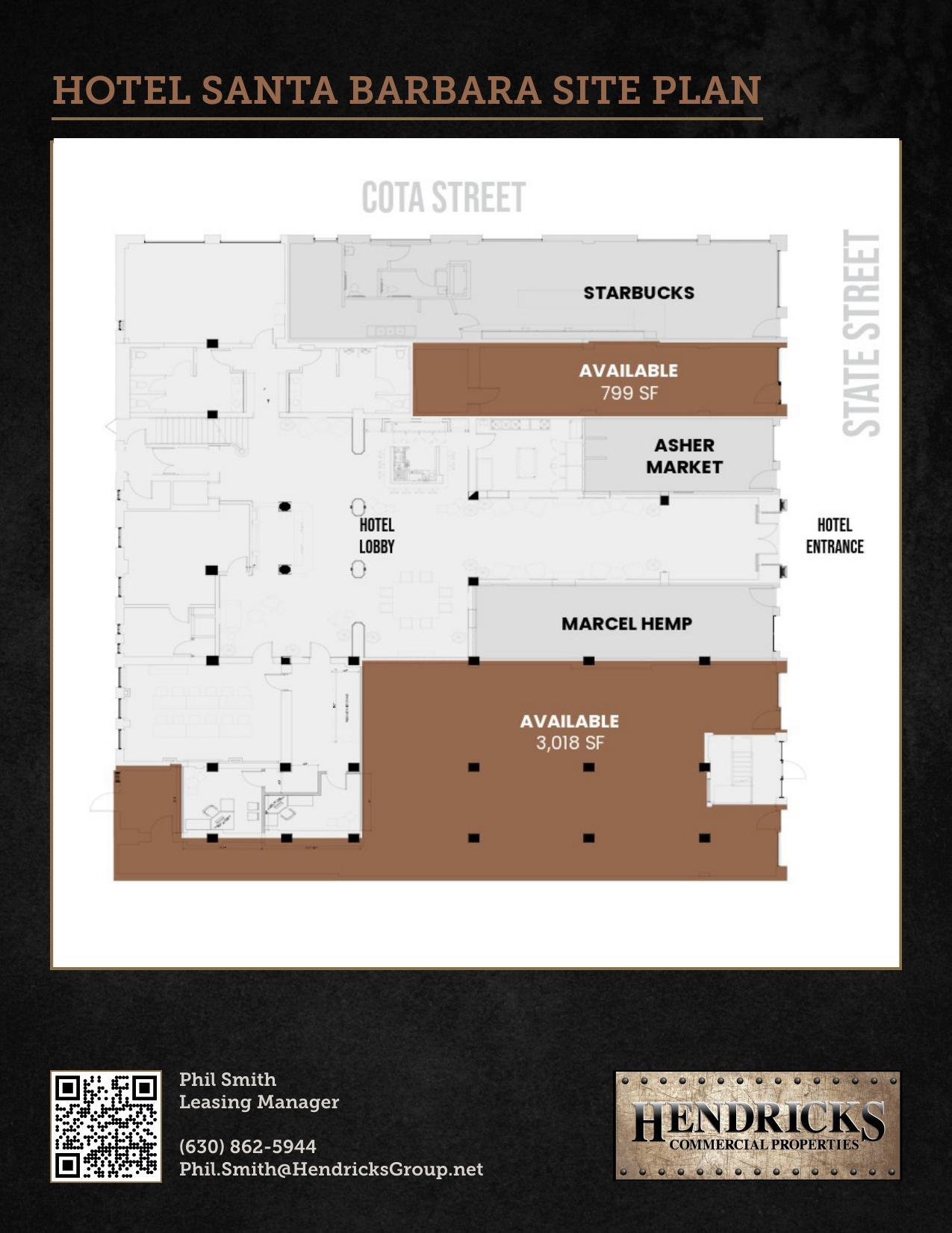 527-537 State St, Santa Barbara, CA à louer Plan d’étage- Image 1 de 2