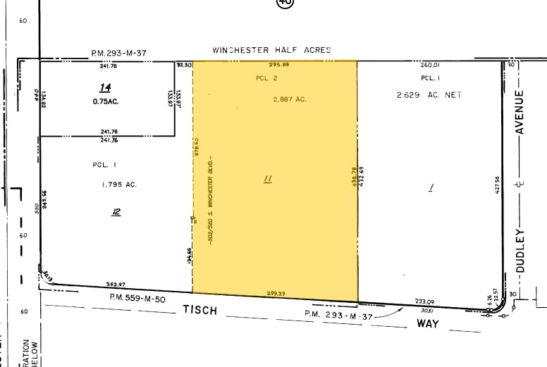 560 S Winchester Blvd, San Jose, CA for lease - Plat Map - Image 2 of 7