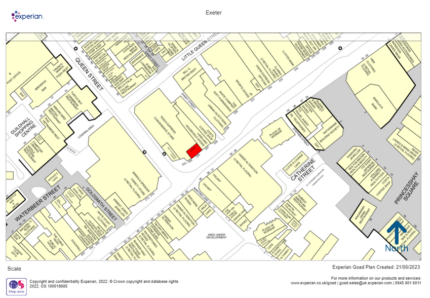 223-226 High St, Exeter for lease - Goad Map - Image 2 of 2