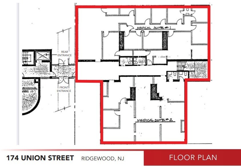 174 Union St, Ridgewood, NJ for lease Floor Plan- Image 1 of 1