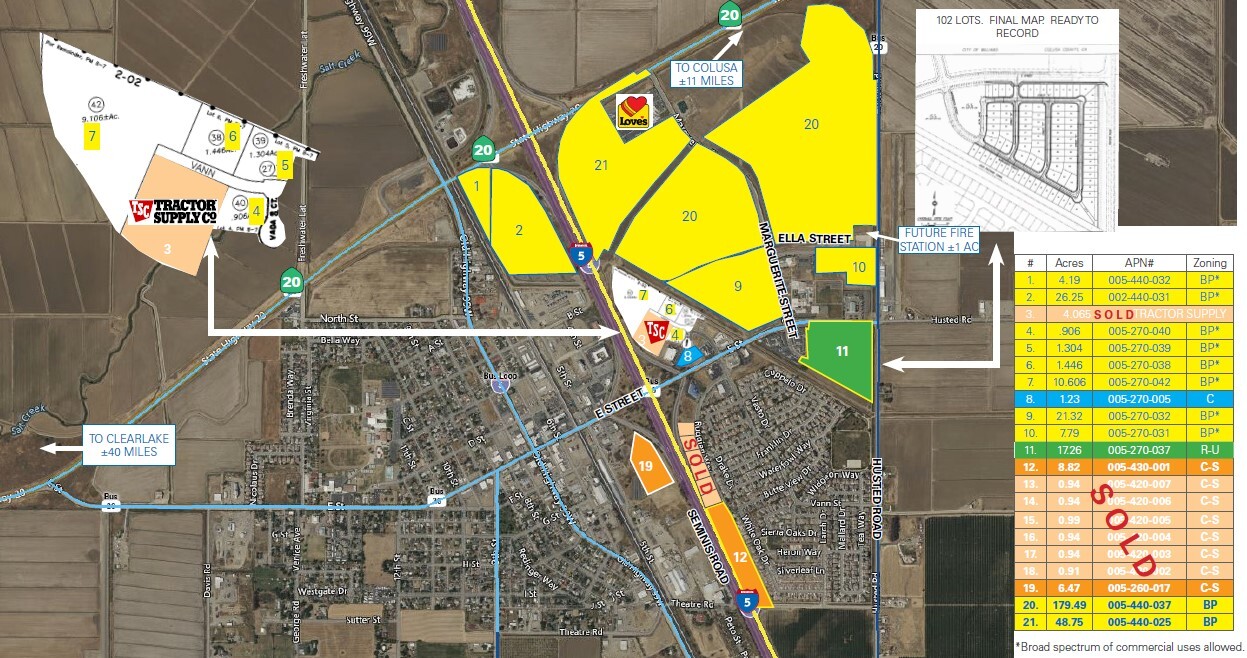E St, Williams, CA for sale Site Plan- Image 1 of 3