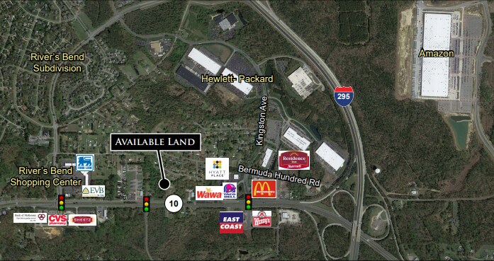 520-540 E Hundred Rd, Chester, VA for sale - Aerial - Image 2 of 3