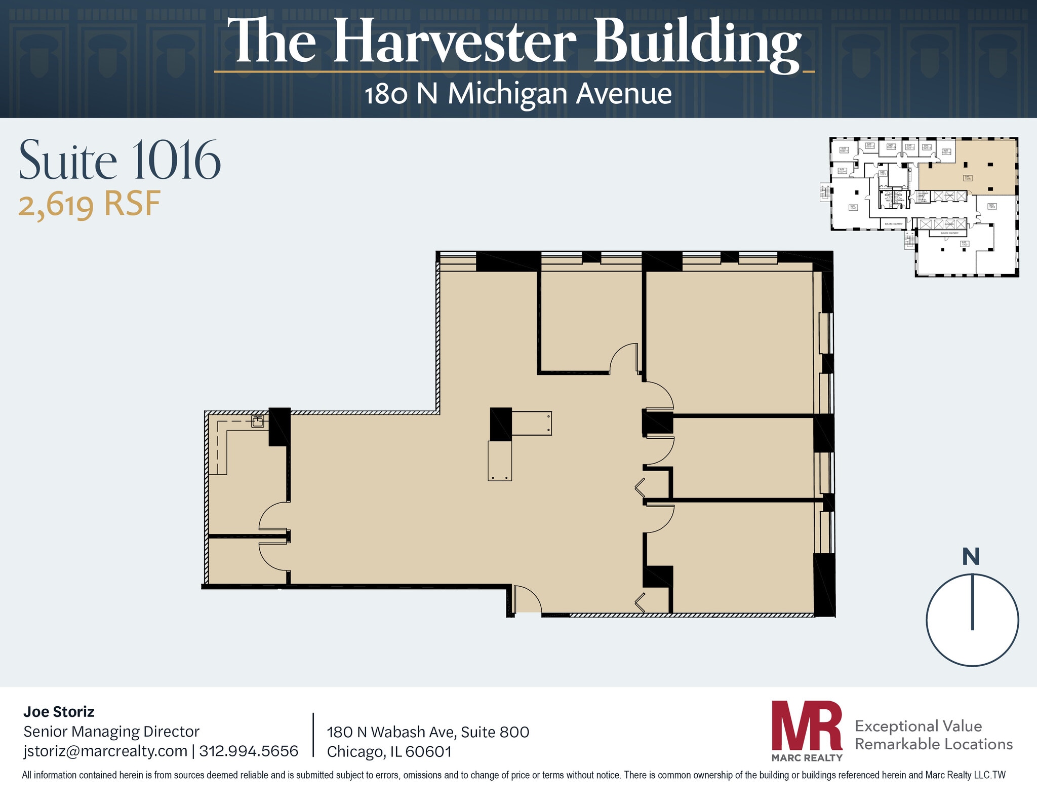 180 N Michigan Ave, Chicago, IL à louer Plan d’étage- Image 1 de 1