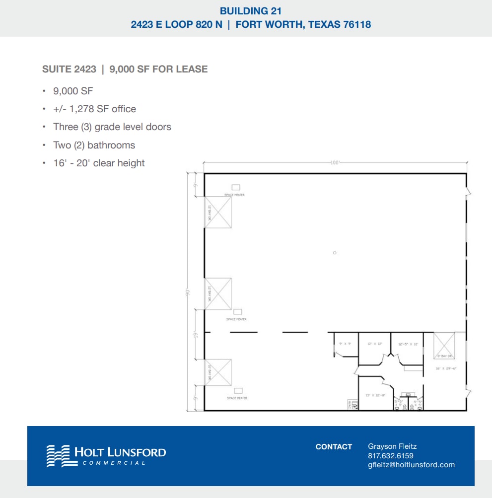 2501-2519 Gravel Dr, Fort Worth, TX à louer Plan d’étage- Image 1 de 1
