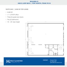 2501-2519 Gravel Dr, Fort Worth, TX à louer Plan d’étage- Image 1 de 1