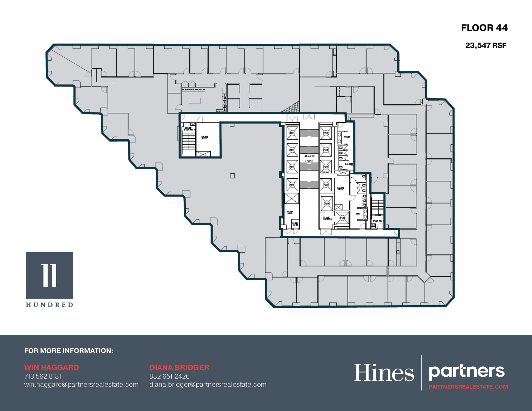 1100 Louisiana St, Houston, TX à louer Plan d’étage- Image 1 de 1
