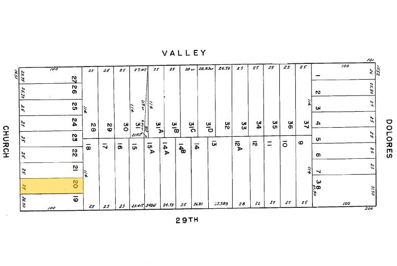 1687-1689 Church St, San Francisco, CA à vendre - Plan cadastral - Image 2 de 2