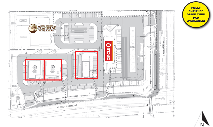 NWC Ocotillo & Meridian, Queen Creek, AZ à louer - Plan de site - Image 2 de 6