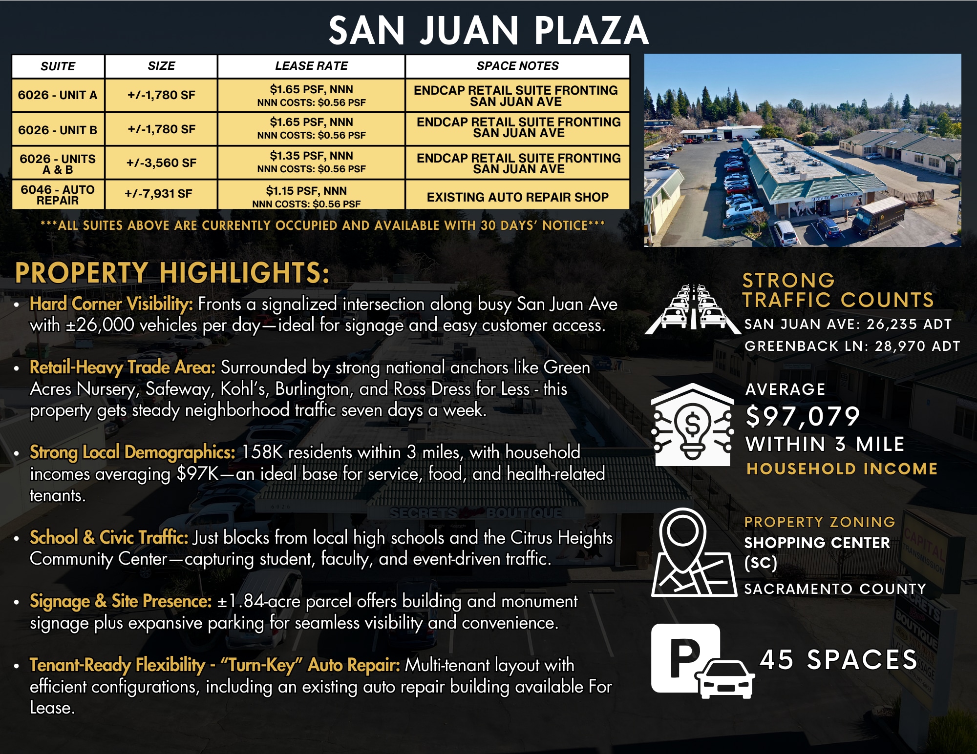 6026-6048 San Juan Ave, Citrus Heights, CA for lease Interior Photo- Image 1 of 1