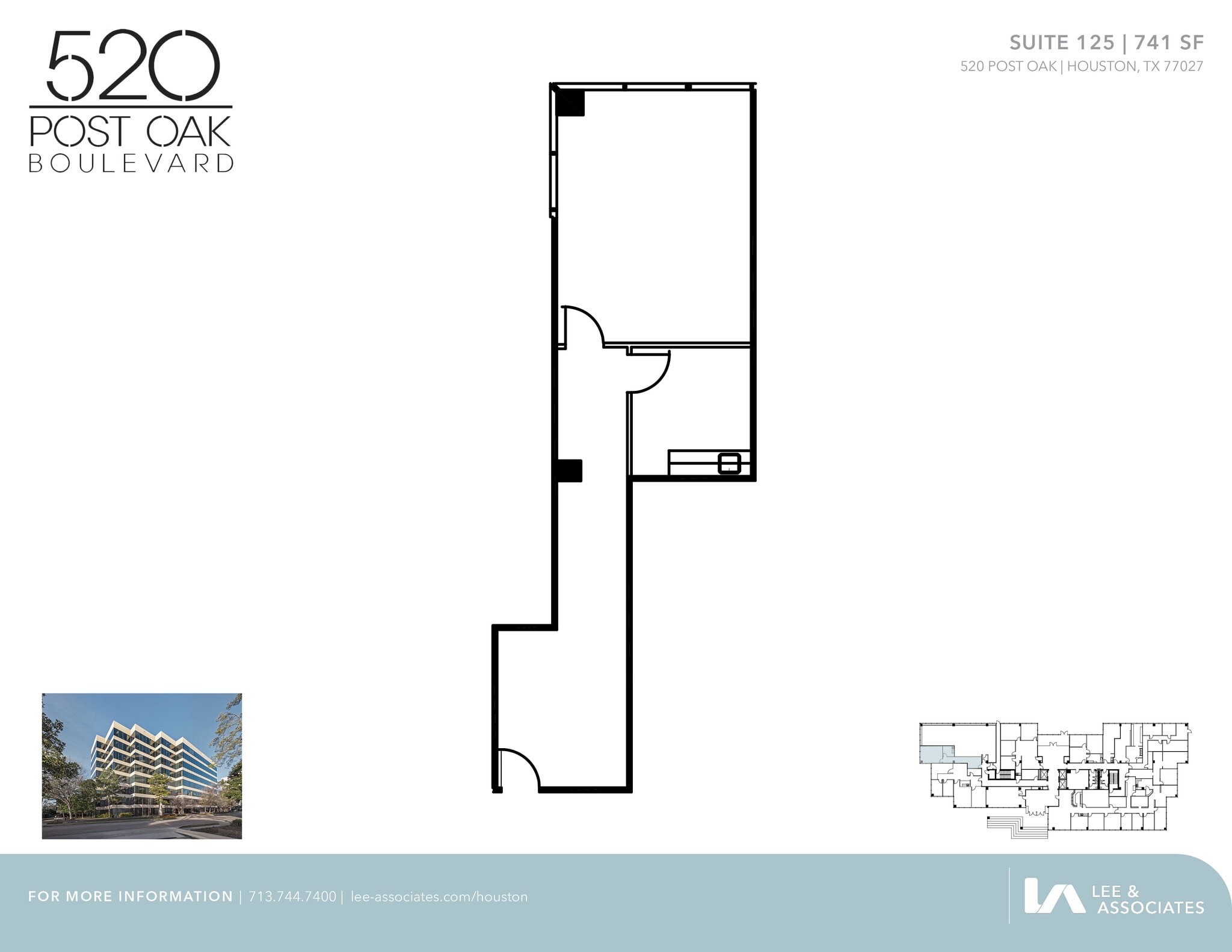 520 Post Oak Blvd, Houston, TX à louer Plan d’étage- Image 1 de 1
