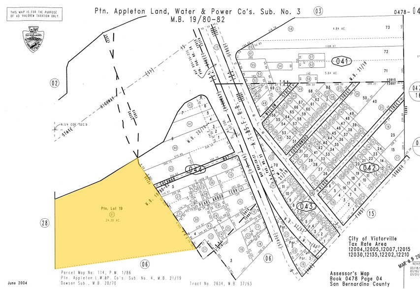 I-15 & D St, Victorville, CA à vendre - Plan cadastral - Image 2 de 14