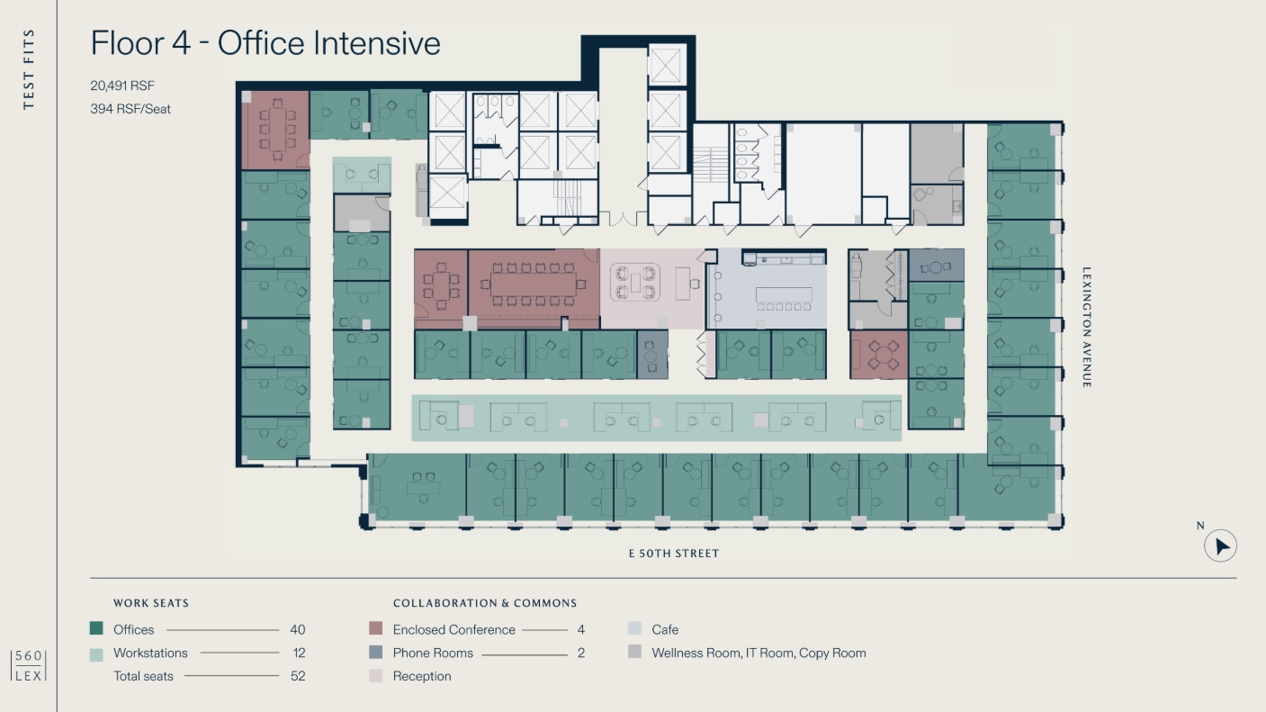 560 Lexington Ave, New York, NY à louer Plan d’étage- Image 1 de 3