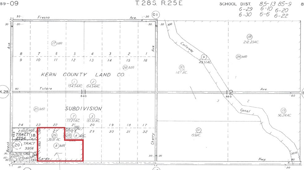1320 E Lerdo Hwy, Shafter, CA à vendre - Plan cadastral - Image 3 de 40