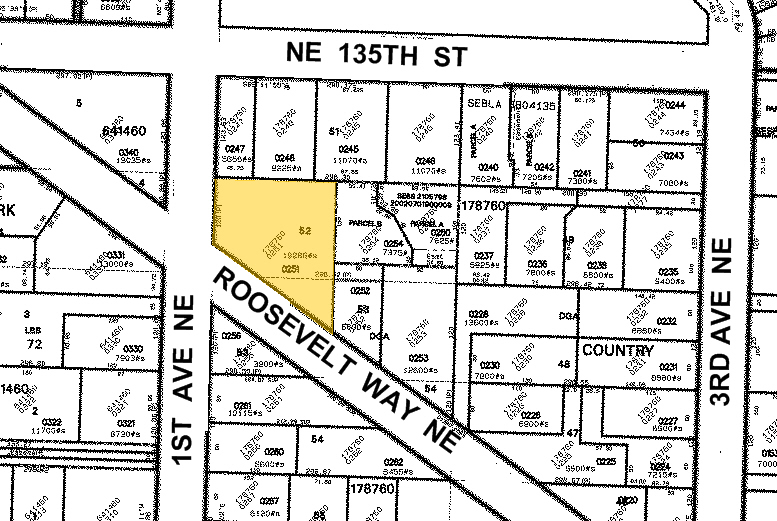 13344 1st Ave NE, Seattle, WA à louer - Plan cadastral - Image 2 de 7