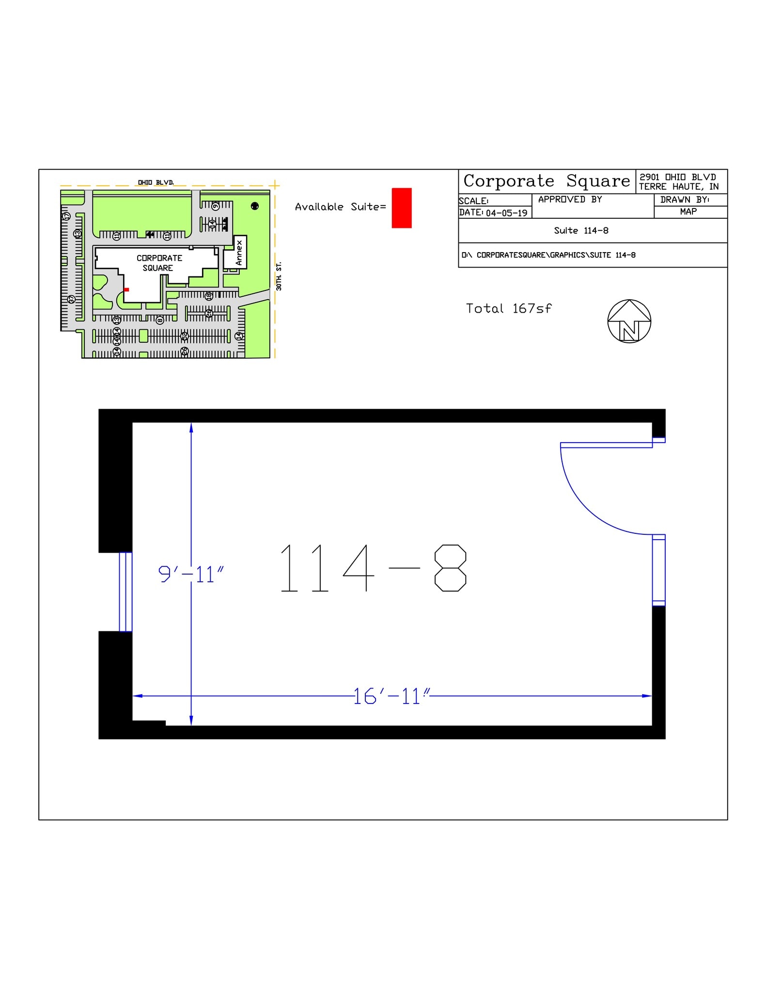 2901 Ohio Blvd, Terre Haute, IN à louer Plan de site- Image 1 de 1