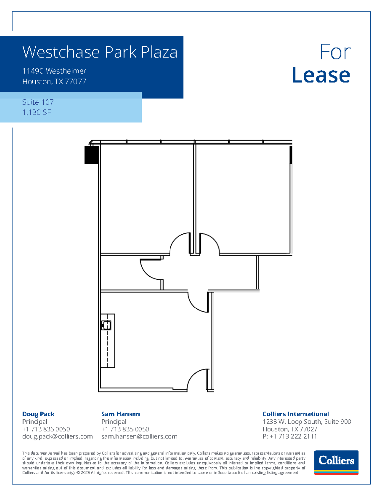 11490 Westheimer Rd, Houston, TX à louer Plan d’étage- Image 1 de 1