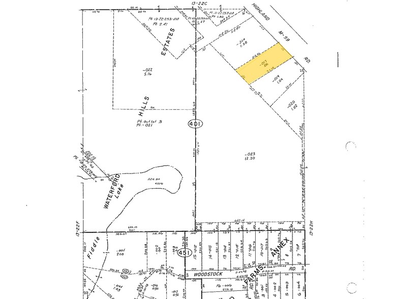 4301 Highland Rd, Waterford, MI à louer - Plan cadastral - Image 2 de 2