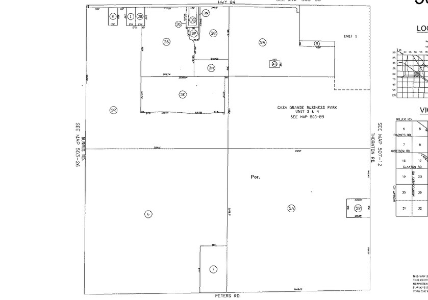 Burris Rd & Peters Rd, Casa Grande, AZ à vendre - Plan cadastral - Image 2 de 2