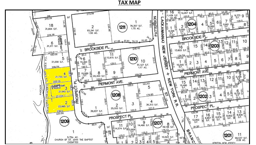 95 Prospect, Hillsdale, NJ à vendre - Plan cadastral - Image 3 de 3