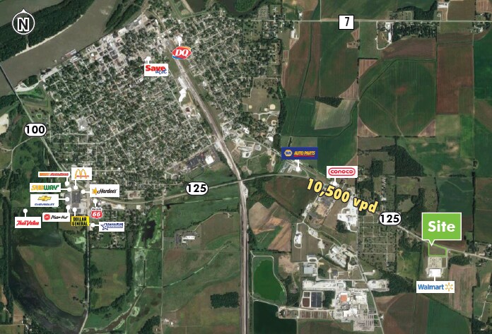 100 Lincoln Ave, Beardstown, IL à louer - Aérien - Image 2 de 3