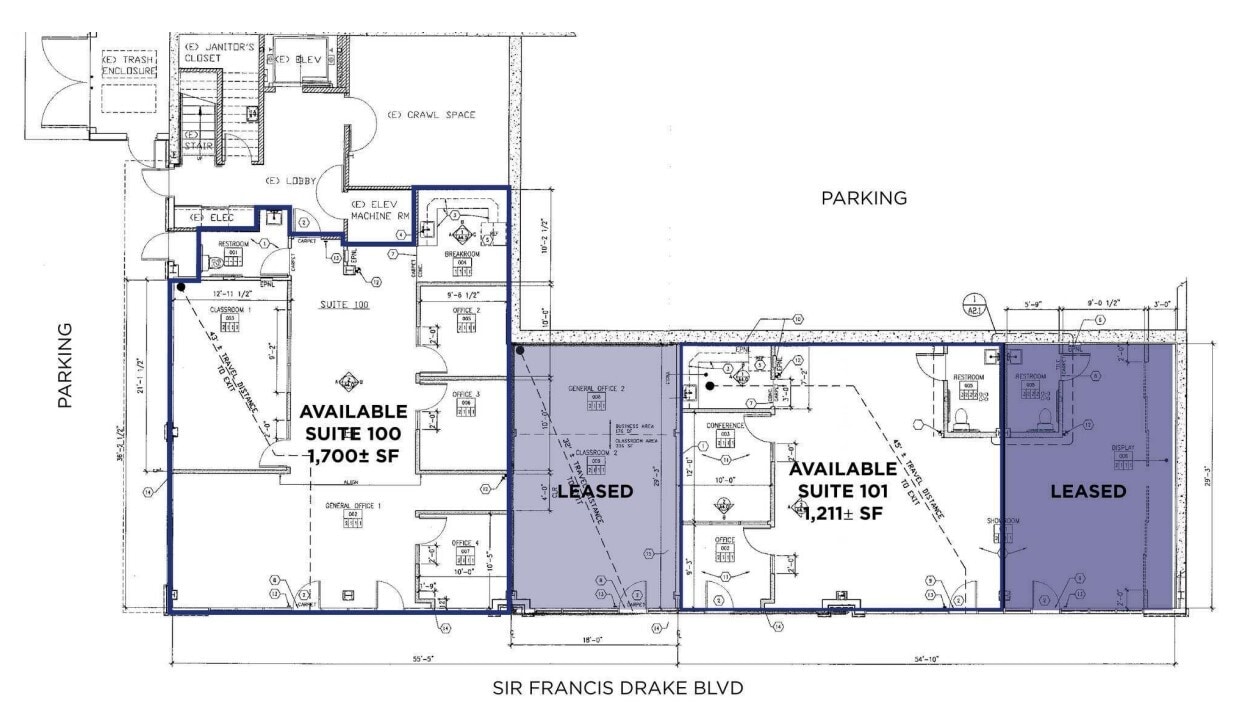 790 Sir Francis Drake Blvd, San Anselmo, CA for lease Floor Plan- Image 1 of 1