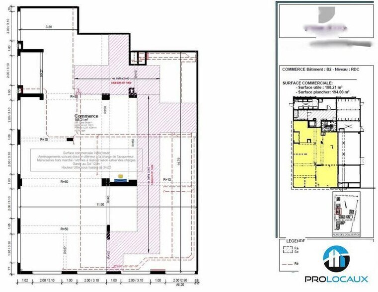 Commerce de détail dans Grenoble à louer - Plan d’étage - Image 2 de 12