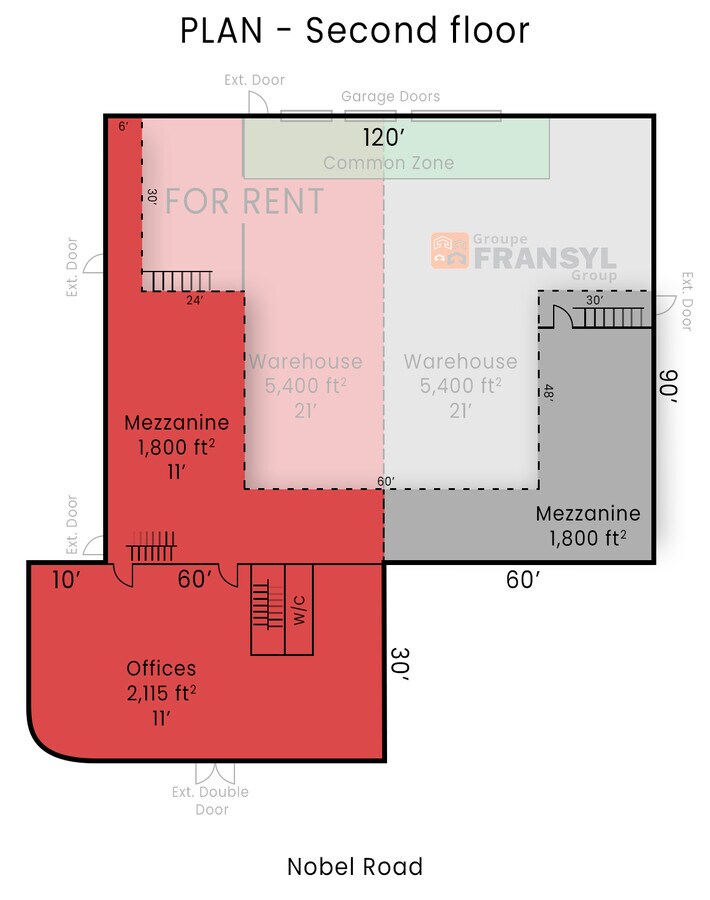 1477 Rue Nobel, Sainte-julie, QC J3E 1Z5 - Unité 1 - - Plan d’étage - Image 2 of 2