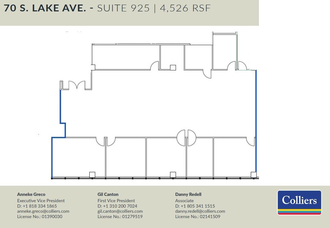 70 S Lake Ave, Pasadena, CA for lease Floor Plan- Image 1 of 1