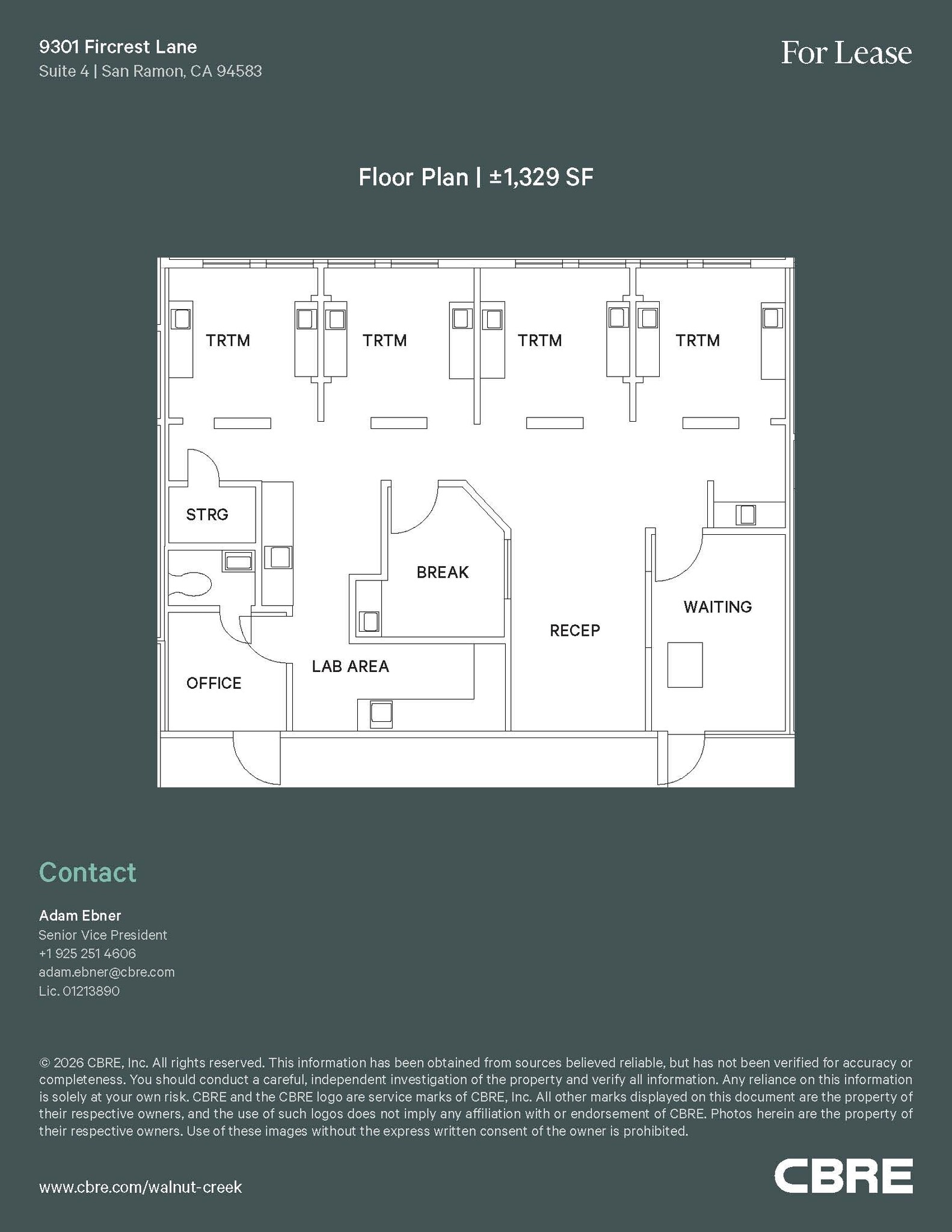 9301 Fircrest Ct, San Ramon, CA à louer Plan d’étage- Image 1 de 1