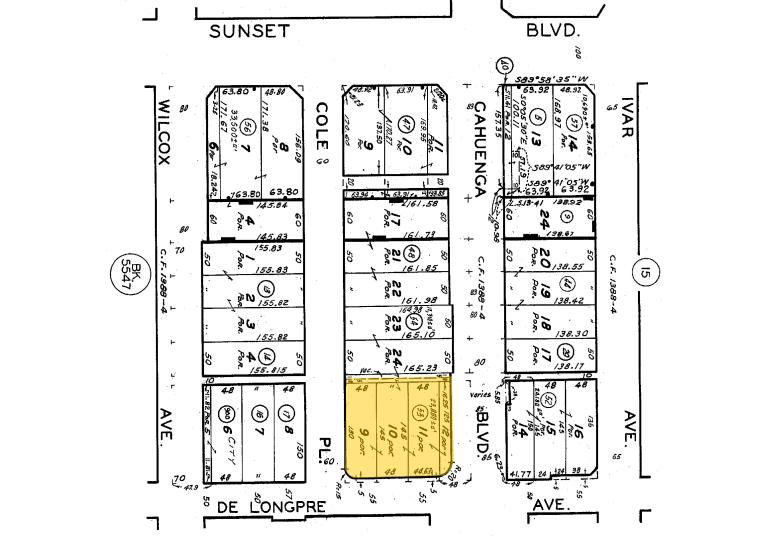 1415 N Cahuenga Blvd, Los Angeles, CA à vendre - Plan cadastral - Image 2 de 5